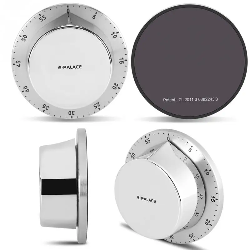 

Kitchen Cooking Timer With Magnet Manual Loud Alarm Sound Home Baking Washing Mechanical 60 Minutes Countdown Timers Silver A30