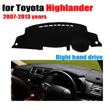 Накладка на приборную панель автомобиля коврик для TOYOTA HIGHLANDER 2007-2013 лет правым приводом dashmatt pad dash коврики аксессуары для приборной панели