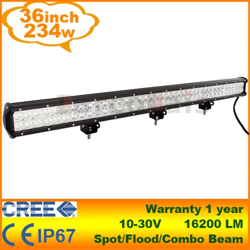 36.5" inch 234W Cree LED Work Light Bar for Tractor Boat Off Road 4WD