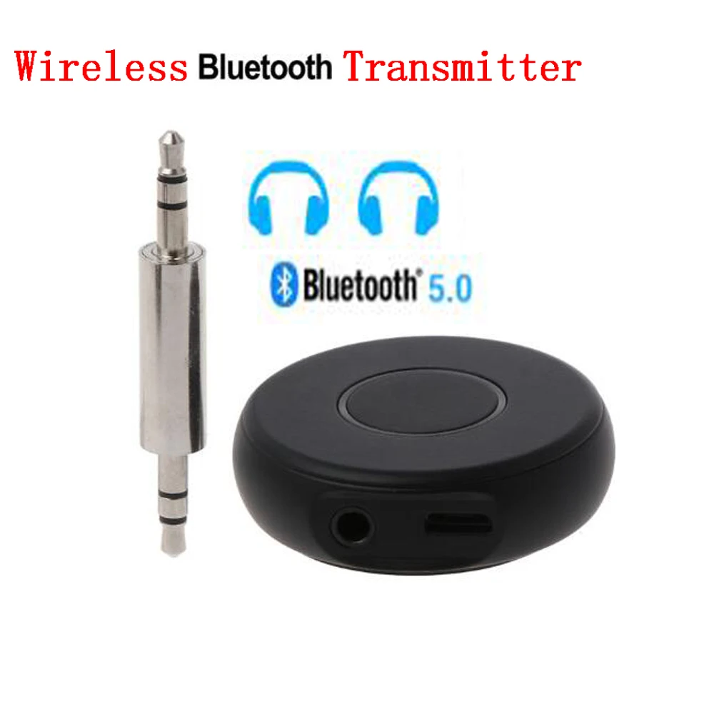 Bluetooth 5 0 wireless audio Transmitter Music Stereo 3 5mm jack Sender Dongle Adapter For car audio amplifiers headphones TV PC