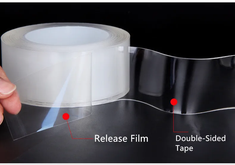 Нано волшебная лента Съемная двусторонняя клейкая гелевая лента бесследная моющаяся клейкая лента многоразовая противоскользящая прозрачная клейкая лента