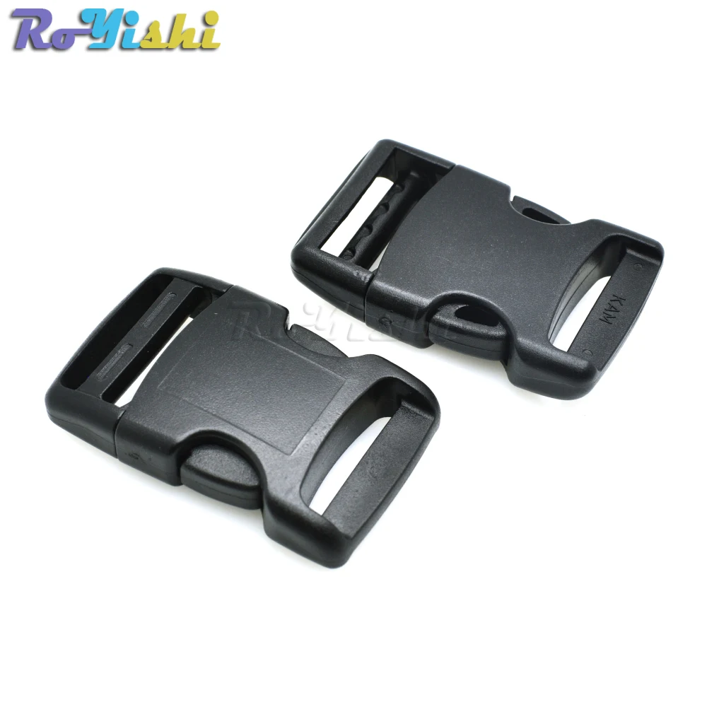 1"Plastic Side Release Buckles Black For Backpack bing 25mmin
