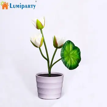 

LumiParty LED Solar Light Lotus Pots Flower LED Light Night Lamp Water-resistant IP65 Light Control Outdoor Garden Lights