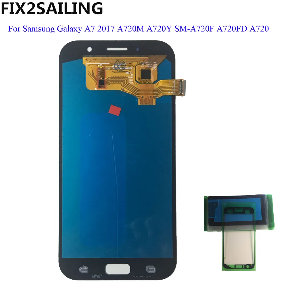 

LCD Phone For Samsung Galaxy A7 2017 A720 A720F A720M OLED LCDs Display Touch Screen Digitizer Assembly LCD Replacement