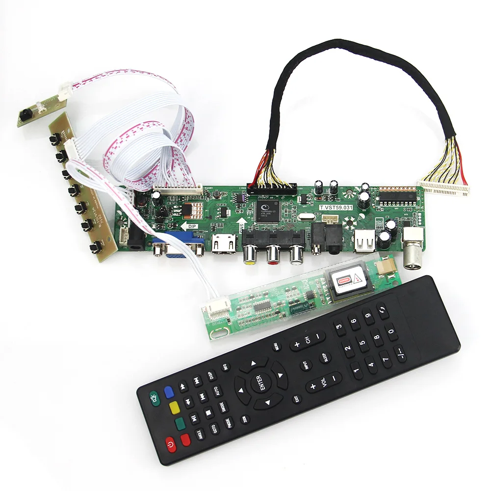 

T.VST59.03 LCD/LED Controller Driver Board For LP154WX5-TLA1 LTN154AT07 (TV+HDMI+VGA+CVBS+USB) LVDS Reuse Laptop 1280x800