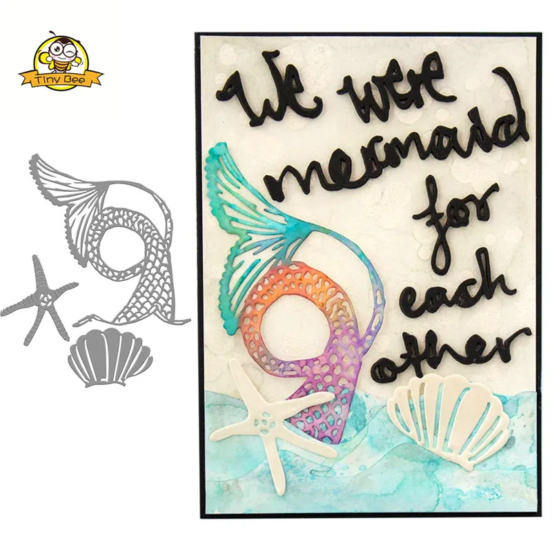 

SEA FISH TAIL Metal Cutting Dies Scrapbooking for Card Making cut die Scrapbooking Album Paper Card Craft Embossing Cuts