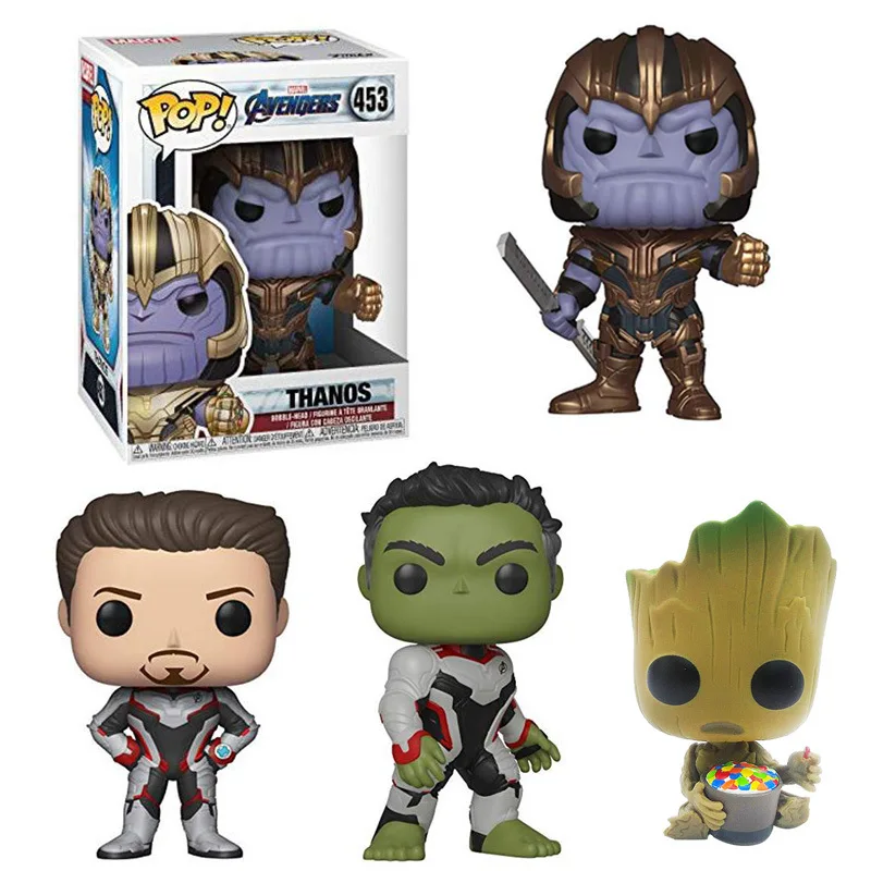 

MARVEL Avengers 4 Endgame Hulk Baby Groots Tony Stark Iron Man Thanos Action Figures Collectible Model Toys for Children