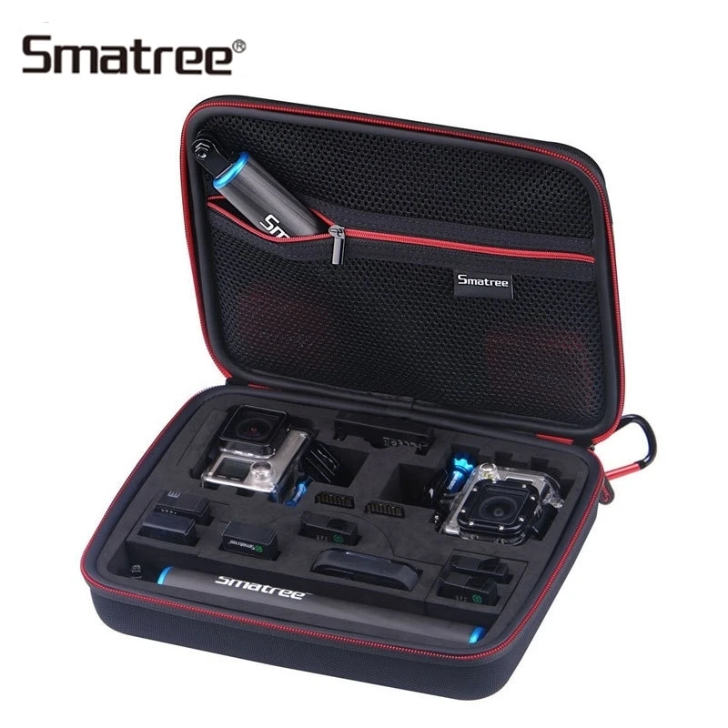 Smatree Carrying Case For Gopro Hero 7/6/5/4/3+/3/2/1/SJCAM sj4000/Xiaomi Yi G260SL 2 Gopro Cameras Accessories Bag Smatree Carrying Case For Gopro Hero 7/6/5/4/3+/3/2/1/SJCAM sj4000/Xiaomi Yi G260SL 2 Gopro Cameras Accessories Bag