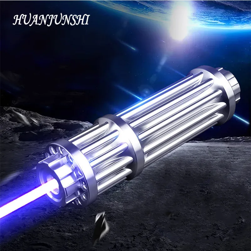 

Military Powerful Laser Pointer Blue High Powered Burning Laser 1W 445nm USB Rechargeable 1300mA Built in Battery Laserpen Box