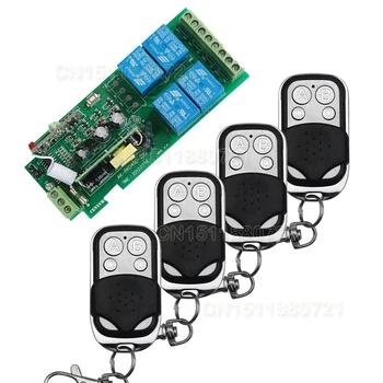 

Smart Home 85v~250V 110V 220V 4CH RF Wireless Remote Control Relay Switch Security System Garage Doors,Gate Electric Doors
