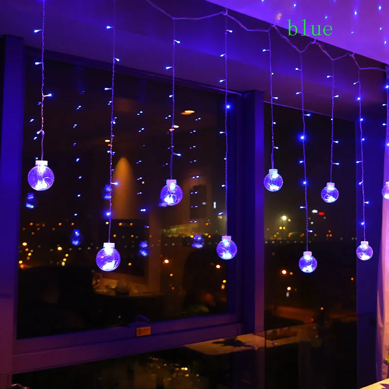Inicio dormitorio decoración Luces 3 M 12 piezas transparente deseando bolas LED cortina de hadas Luces de hadas romántica boda Luces Navidad Inicio dormitorio decoración Luces 3 M 12 piezas transparente deseando bolas LED cortina de hadas Luces de hadas romántica boda Luces Navidad