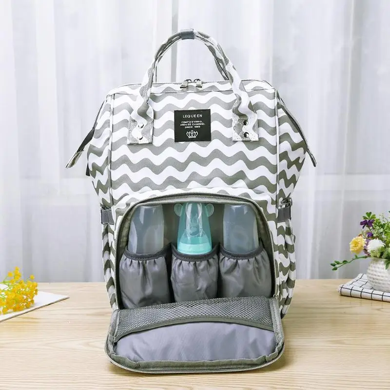 Волна для беременных Водонепроницаемый сумка для подгузников USB Порты и разъёмы большой Ёмкость путешествия Мумия кормящих Коляски Baby Care