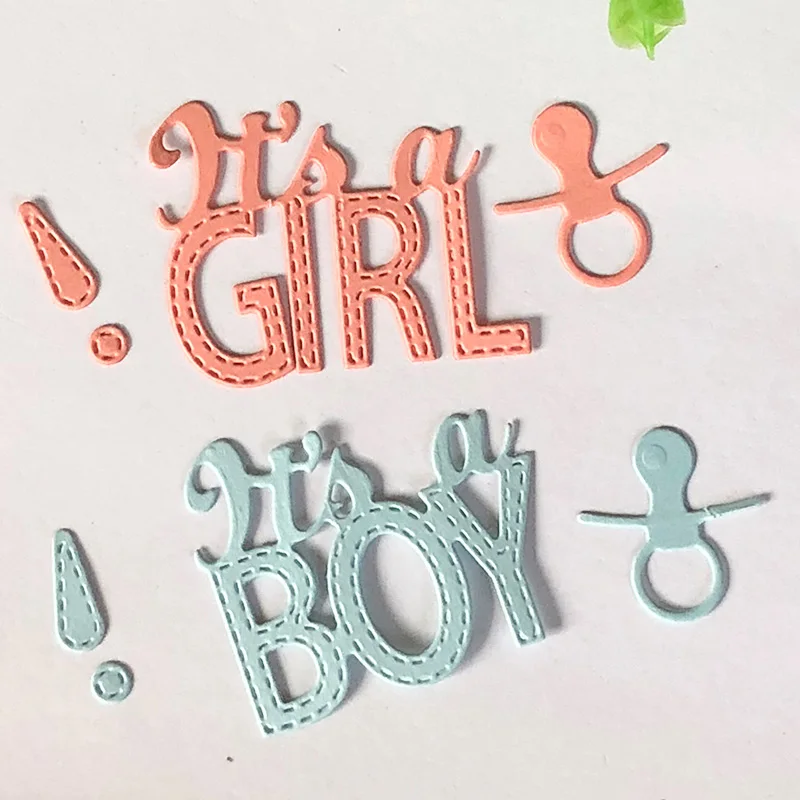 

It's a boy/girl Carbon steel cutter Mould Embossing Art Paper Card Scrapbooking Metal Cutting Dies DIY Decor Craft Stencils