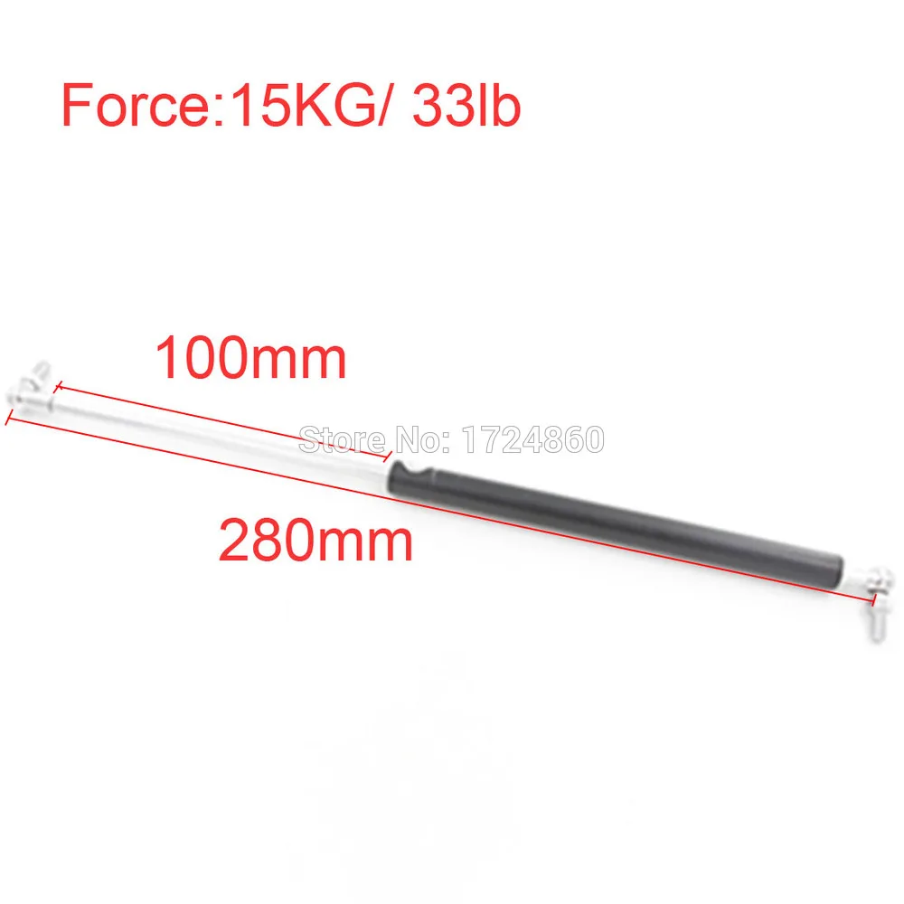 

free shipping Auto Gas Spring Damper 100mm Stroke 15Kg 33lb Force Ball Gas Strut Shock Spring Lift Prop Automotive M8 Hole