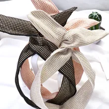 1 шт. повязка для волос для девочек, золотой порошок, блестящий маленький тонкий клетчатый ремешок для волос, длинная повязка на голову, золотой розовый креативный ремешок G0407