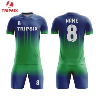 

2019 Newest Design Purple And Black Strips Wholesale Price Fully Sublimation Custom Soccer Jersey