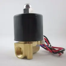 12VDC 3/" NPT NC латунь Электрический Соленоидный клапан резьба Женский 2W-200-20 Вода Воздух газ