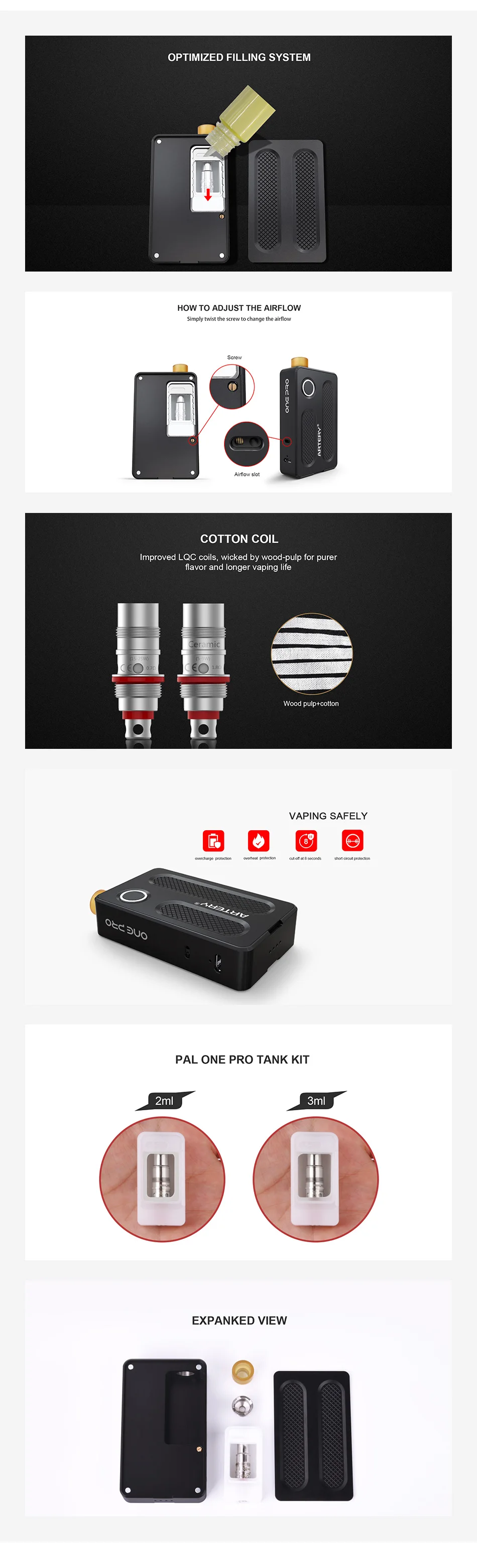 Artery PAL One Pro Starter Kit 1200mAh