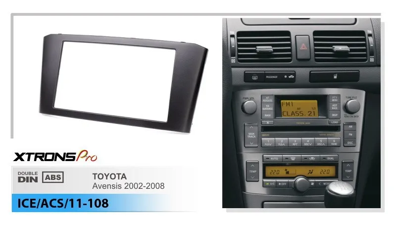 Xtrons автомобиля Радио фасции Для Toyota Avensis 2002-2008 универсальные кронштейны стерео тире Kit Установить CD отделкой переходная