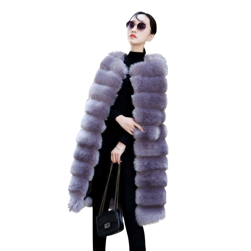 

Warm Long Faux fur Coat For Women Winter Vest Fur Coat Women Soft Warm Coat Thick Fashion Slim faux fur jacket