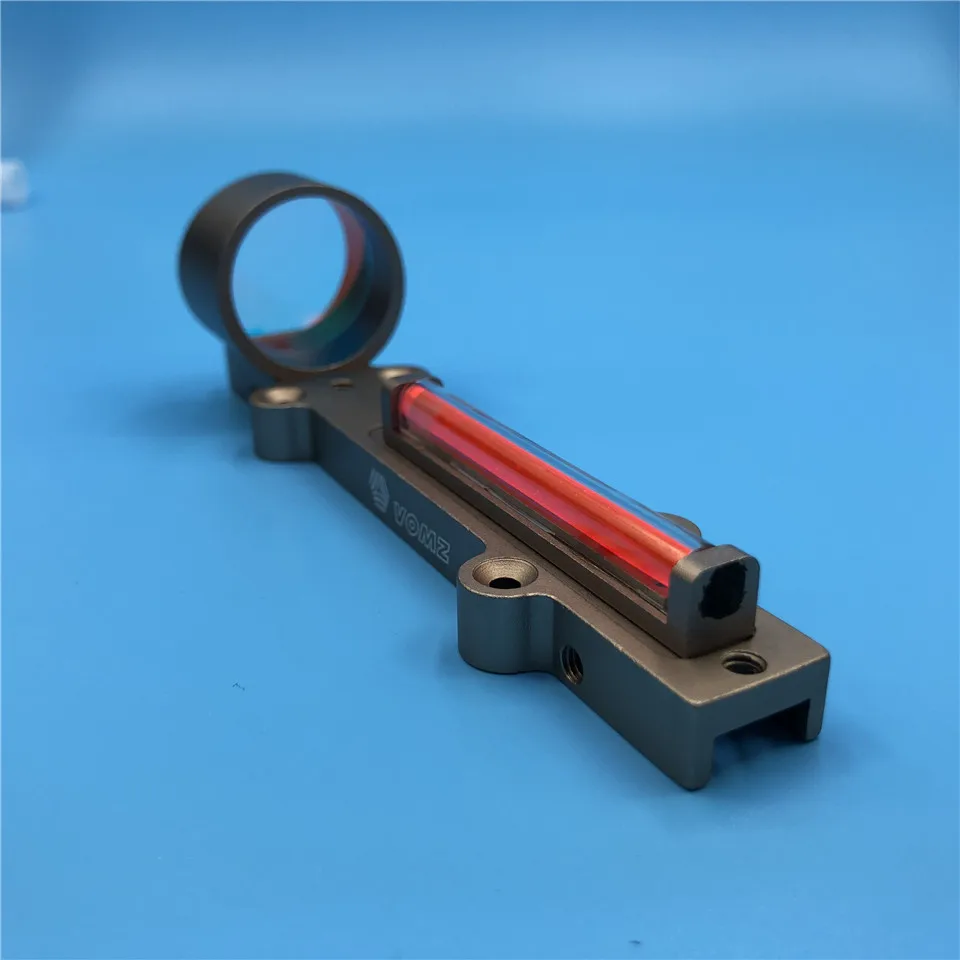 Легкий волоконный прицел 1x28 рефлекторный прицел для охоты красный точечный прицел подходит для ружья ребра рельс стрельба R9192-Tan - Цвет: Tan with red fiber