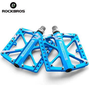 

ROCKBROS Bicycle Bike Pedal Aluminum Alloy Ultralight 104mm Width Sealed 3 Bearing Pedals MTB Road Cycling Bike Accessorries