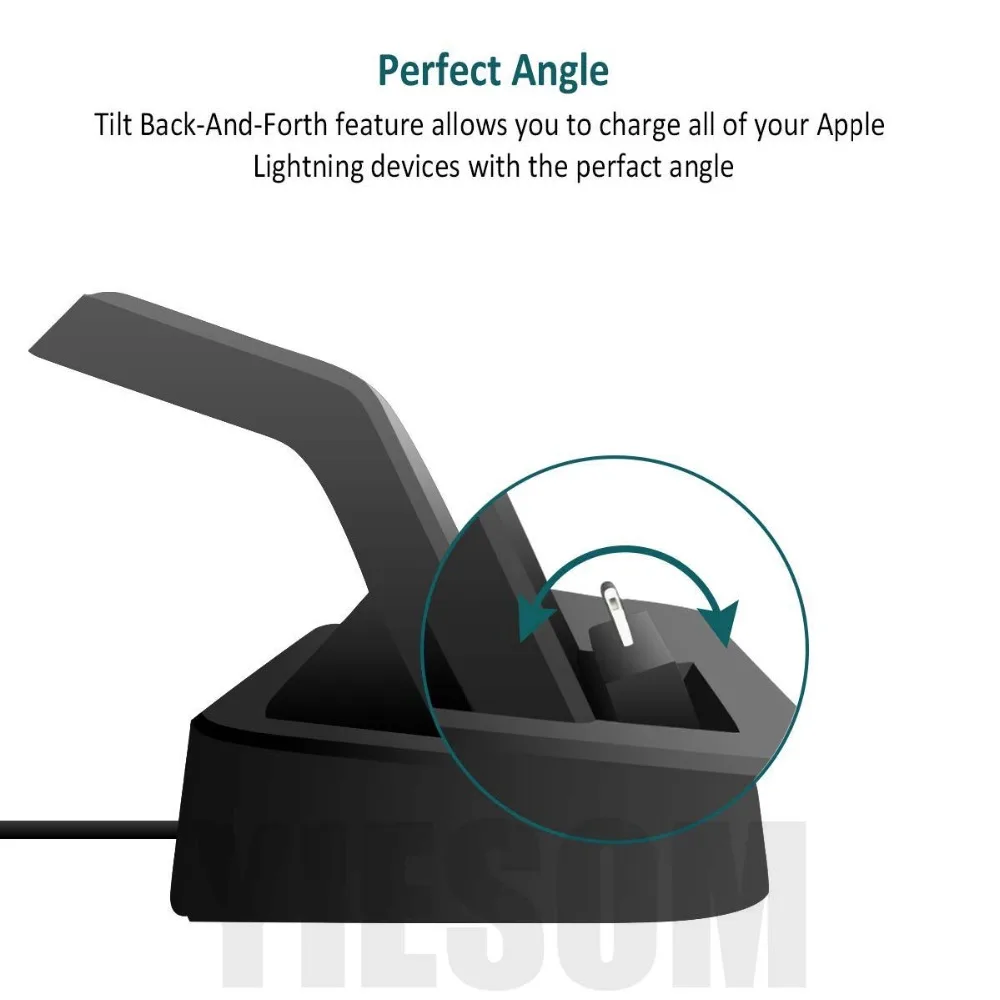 Wireless Charging Holder For Apple Watch 4321 42mm 38mm New Charger Dock Station Stand For iPhone XS Max XR X 8 7 6S 6 Plus 5 (3)