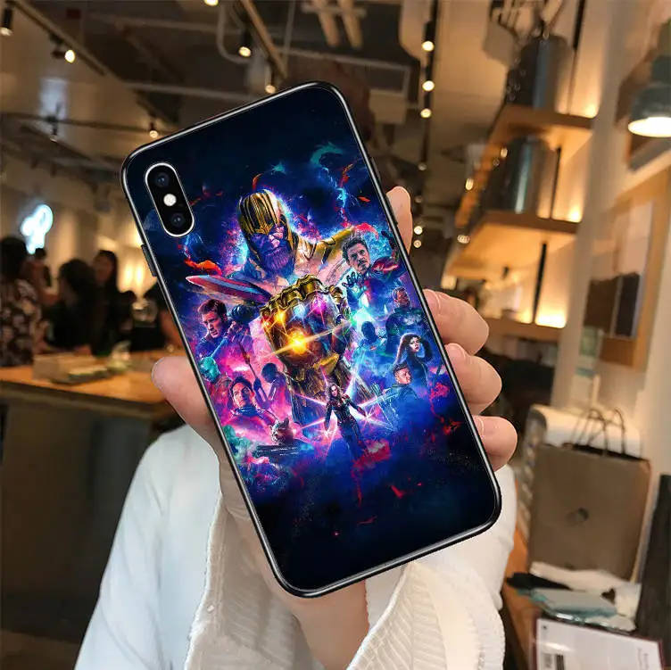 Marvel DC Comics железные человеческие Мстители Endgame Thanos Мягкий ТПУ чехол для iPhone X SE 5 5S 6 6 S Plus 7 8 Plus XR XS MAX - Цвет: TPU