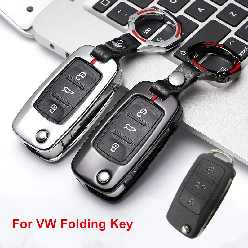 Car key case cover for VW ibiza seat leon polo for skoda