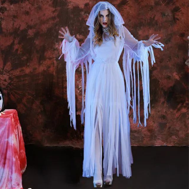 Buy white halloween bride cosplay costume for women