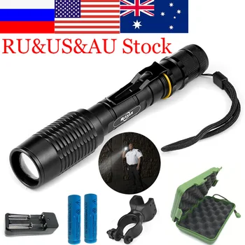 

zk20 8000LM Powerful Waterproof LED Flashlight Portable Camping Hunting led Lamp Torch Light Lanterna Military Police Flashlight