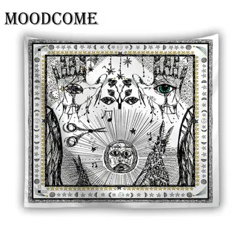 

Hand Evil Eye Tapestry Mandala Wall Art Home Decoration Bohemian Scissors Rose Flower Wall Hanging
