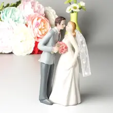 Свадебный торт Топпер смолы жениха и невесты Статуэтка пары романтический торт украшение для свадьбы помолвки юбилей вечеринок