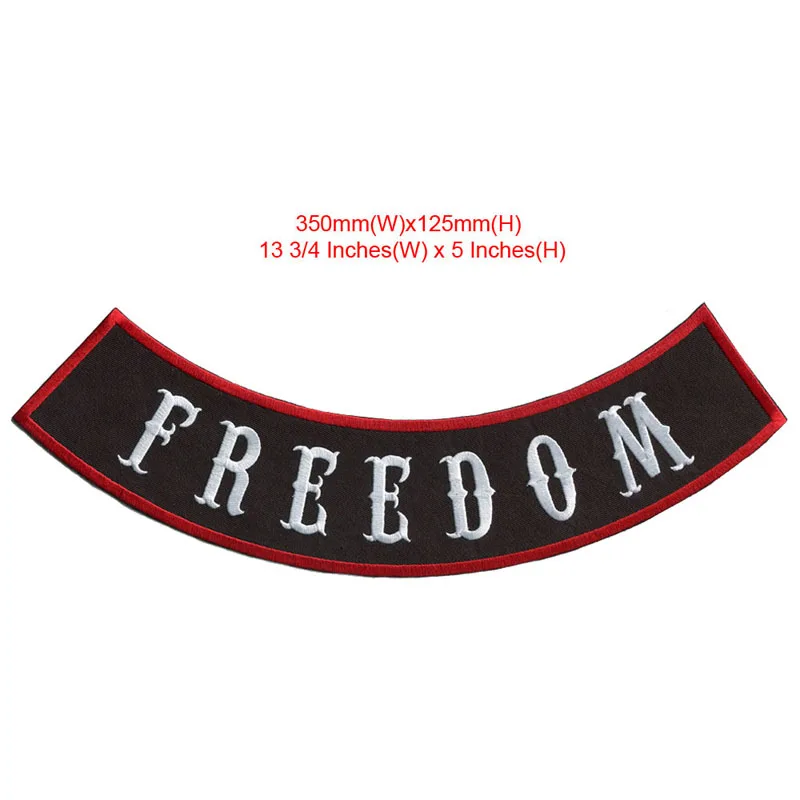 26-1 FREEDOM FREEDOM rocker куртка для полной вышивки сзади патч 350 мм в ширину/Индивидуальные Жилеты/украшения для ткани/железа на заплатках - Цвет: 26-1 FREEDOM