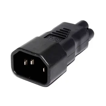 

Jimier IEC 320 Adapter 3 Poles Socket C14 to Cloverleaf Plug Micky C5 Straight Extension Power Adapter