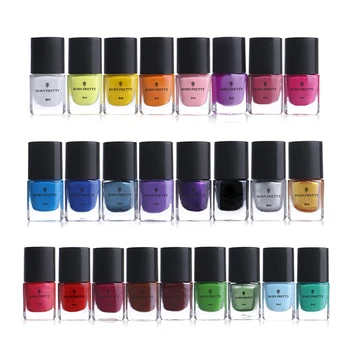 

BORN PRETTY 6ml Stamping Polish Peel-off Nail Art Latex 25 Colors Varnish Nail Plate Printing Polish Stamping DIY Nail Art Tools