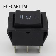 momentary rocker switch 6 flat pins,double sides spring return to middle after released