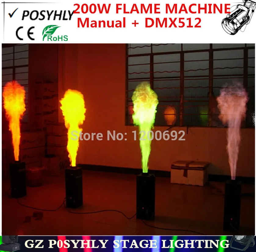 Новинка 2016! 200 Вт пламенная машина вручную + AC110 240V DMX512 управляемая