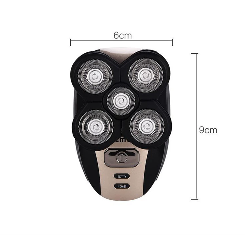Kemei 5 в 1 электробритвы 5D плавающие головки моющиеся триммер для бороды бритва многофункциональные аккумуляторные бритвы инструменты для ухода за лицом