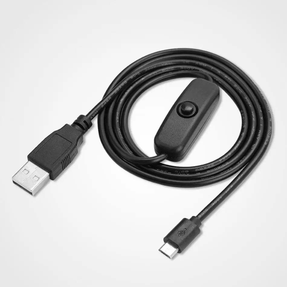 Micro USB кабель для зарядки для Raspberry Pi 3/2/B+/A с переключатель вкл./выкл. Для Raspberri Pi