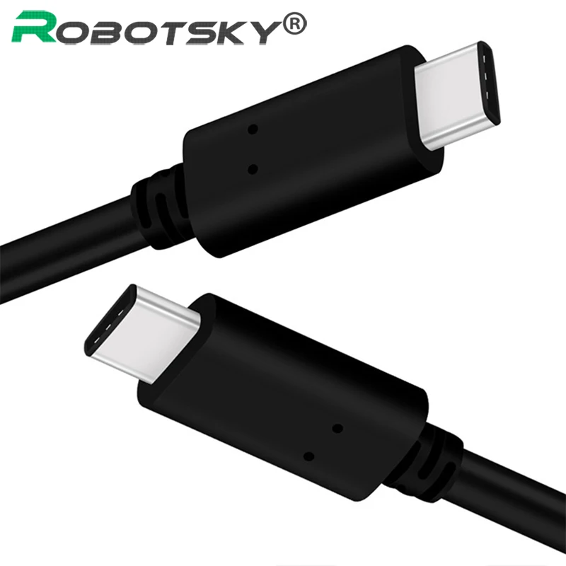 Высокоскоростной кабель Robotsky с разъемами типа C для USB-C кабеля для зарядки и передачи данных для MacBook Pro