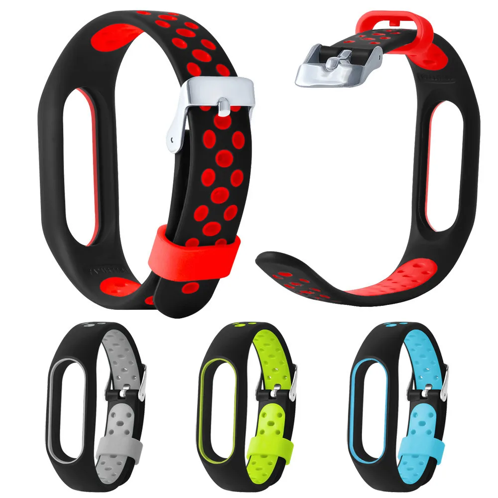 

New WaterProof Lightweight Ventilate TPE Wrist Strap Wristband Bracelet For Xiaomi Mi Band 2