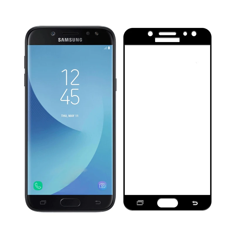 Высококачественное закаленное стекло синего цвета для samsung Galaxy J730 J530 J330 J3 J7 J5 A520 A5 A3 A7, защитная пленка на весь экран