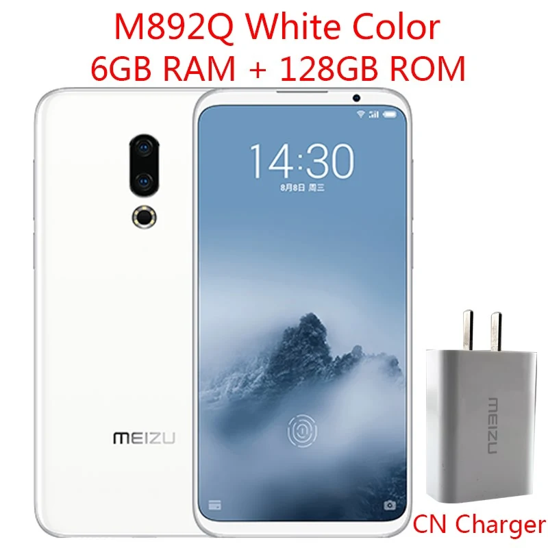 Meizu 16th Plus, 16 Plus, 4G, LTE, Snapdragon 845, четыре ядра, Adreno 630, 6 ГБ, 128 ГБ, 6,5 дюйма, FHD, 2160x1080 P, полный экран, сотовый телефон - Цвет: M892Q White 6G 128G