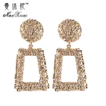 Новинка, ручная работа, модные, простые, геометрические, круговые, Преувеличенные, длинные серьги для девушек, популярные серьги-гвоздики, темпераментные, для женщин