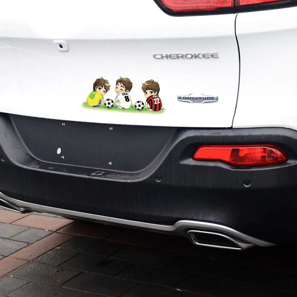 

Aliauto Car-styling Cartoon Football Star Combination Car Stickers and Decals for Ford Focus Mazda 2 3 Peugeot Toyota Renault