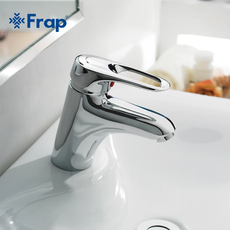 Латунные смесители для раковины Frap F1004 с корпусом кран горячей и холодной воды