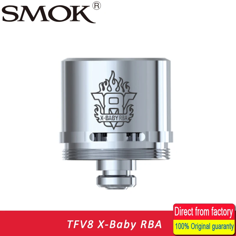 100 Original SMOK TFV8 X Baby RBA Tank Coil V8 Coil Head With Resistance 0 35ohm