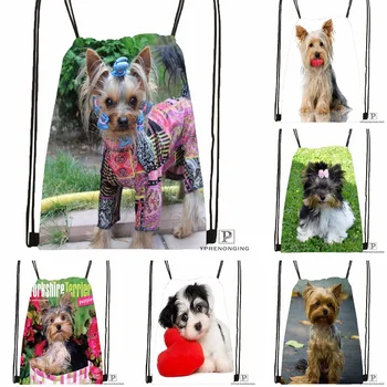 

Custom Funny Yorkshire Terrier Drawstring Backpack Bag Cute Daypack Kids Satchel (Black Back) 31x40cm#180531-02-14