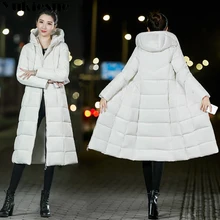 Long warm thick winter jacket women coat plus size Turtleneck parka